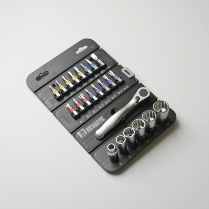 ビッグマン 1/4"DR(6.35mm) ラチェットツールセット 23Pcs ATS-132