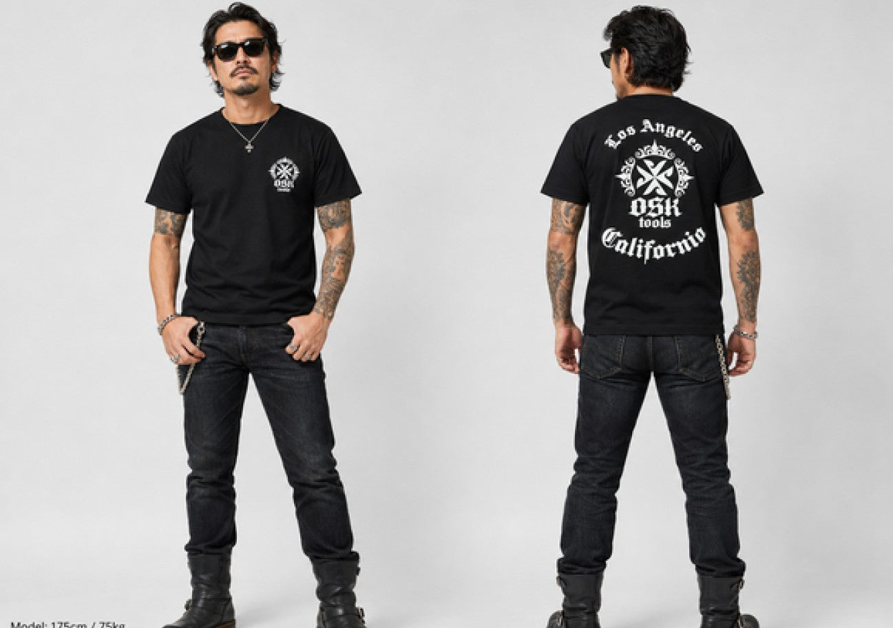 OSKTools 5.6oz カリフォルニア ロゴTシャツ ブラック-