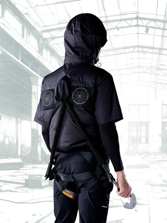 金津屋商店×自重堂 Z-DRAGON 空調服(R) 半袖ブルゾン 74400 ブラック-