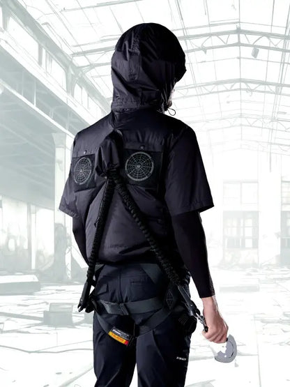 金津屋商店×自重堂 Z-DRAGON 空調服(R) 半袖ブルゾン 74400 ブラック-