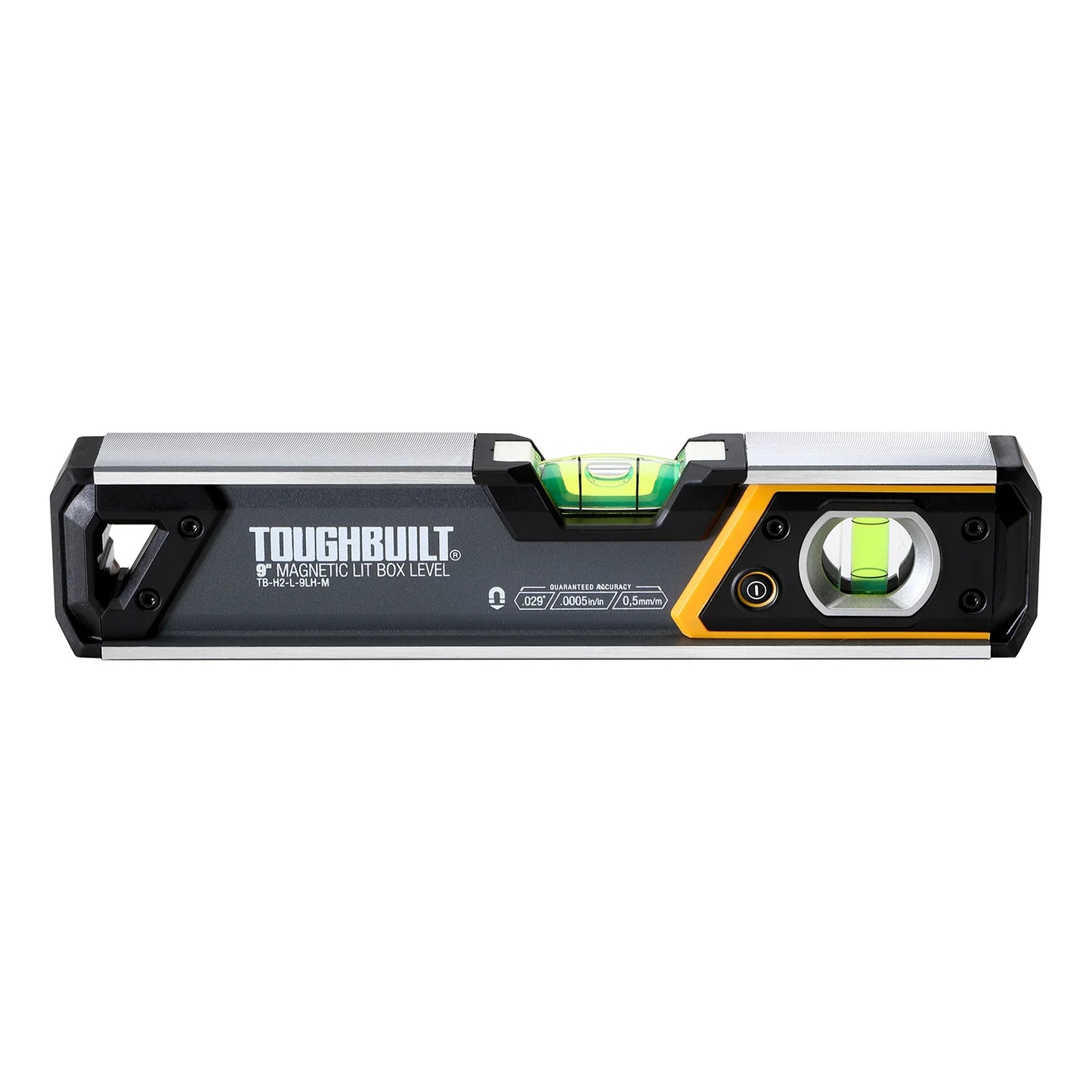 TOUGHBUILT 9in LEDマグネット水平器 TB-H2-L-9LH-M-