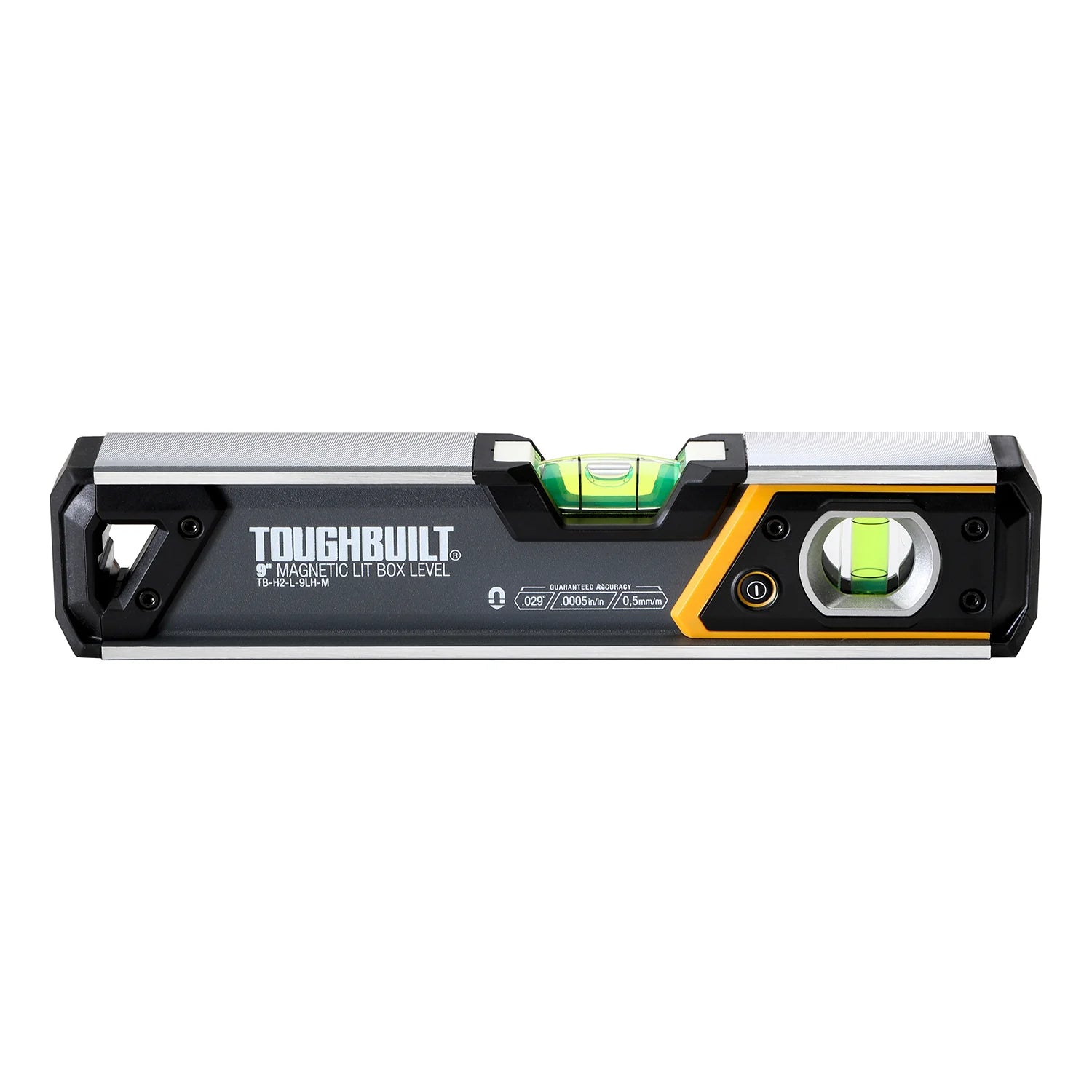 TOUGHBUILT 9in LEDマグネット水平器 TB-H2-L-9LH-M-