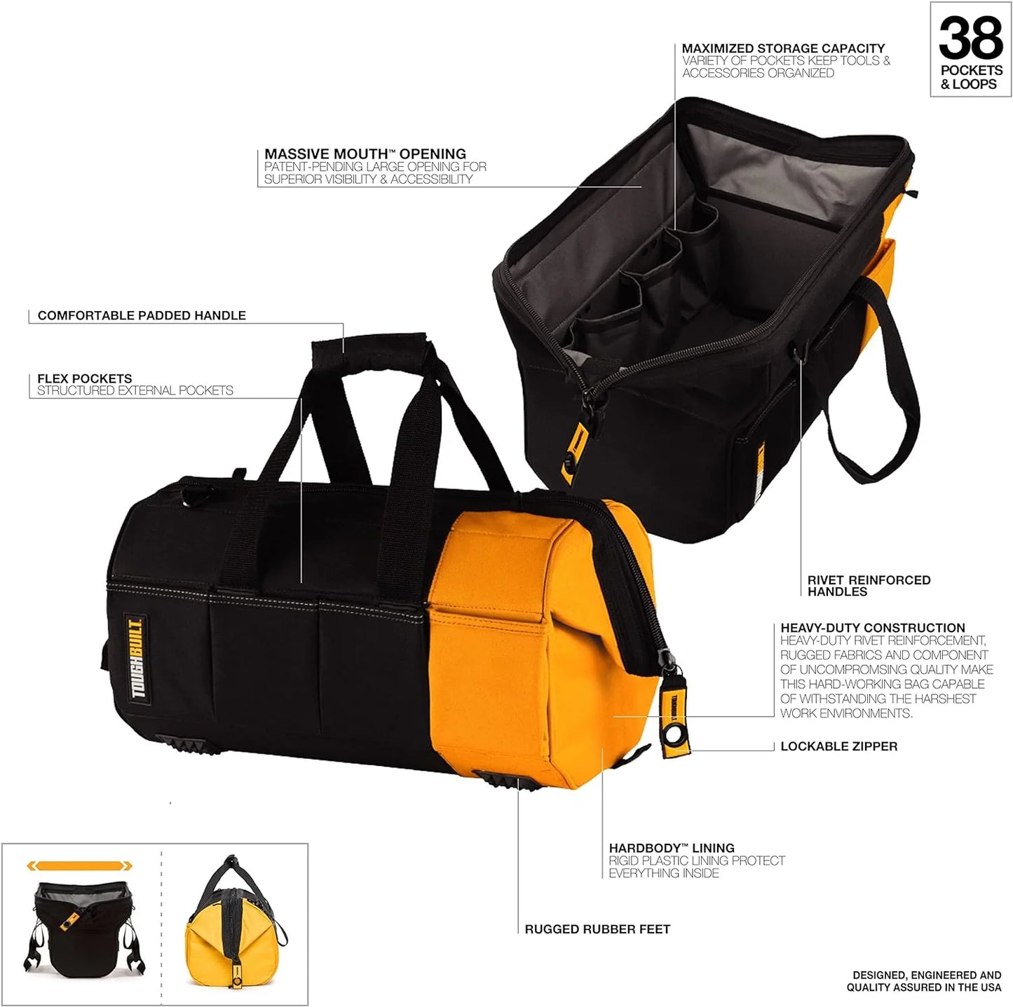 TOUGHBUILT 16inマッシブマウスバッグ TB-60-16-