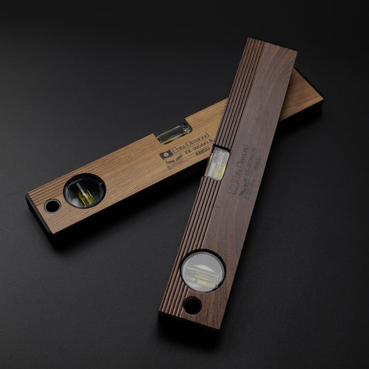 金津屋商店×エビス 磁石付 木目調レベル 300mm EK-30OAKDBM/LBM【金津屋商店オリジナルデザイン】-
