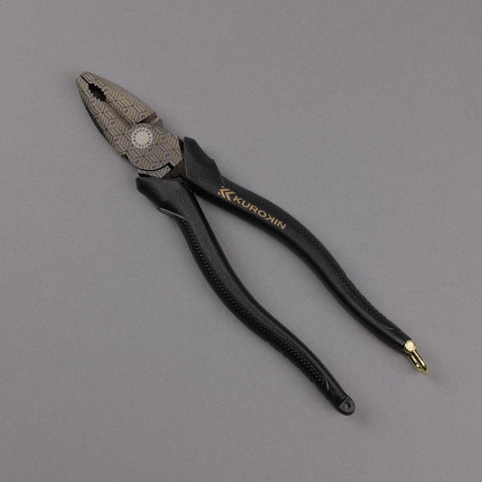 フジ矢 偏芯パワーペンチ（黒金）200mm 3000N-200BG 【金津屋商店オリジナルデザイン：亀甲網代】-