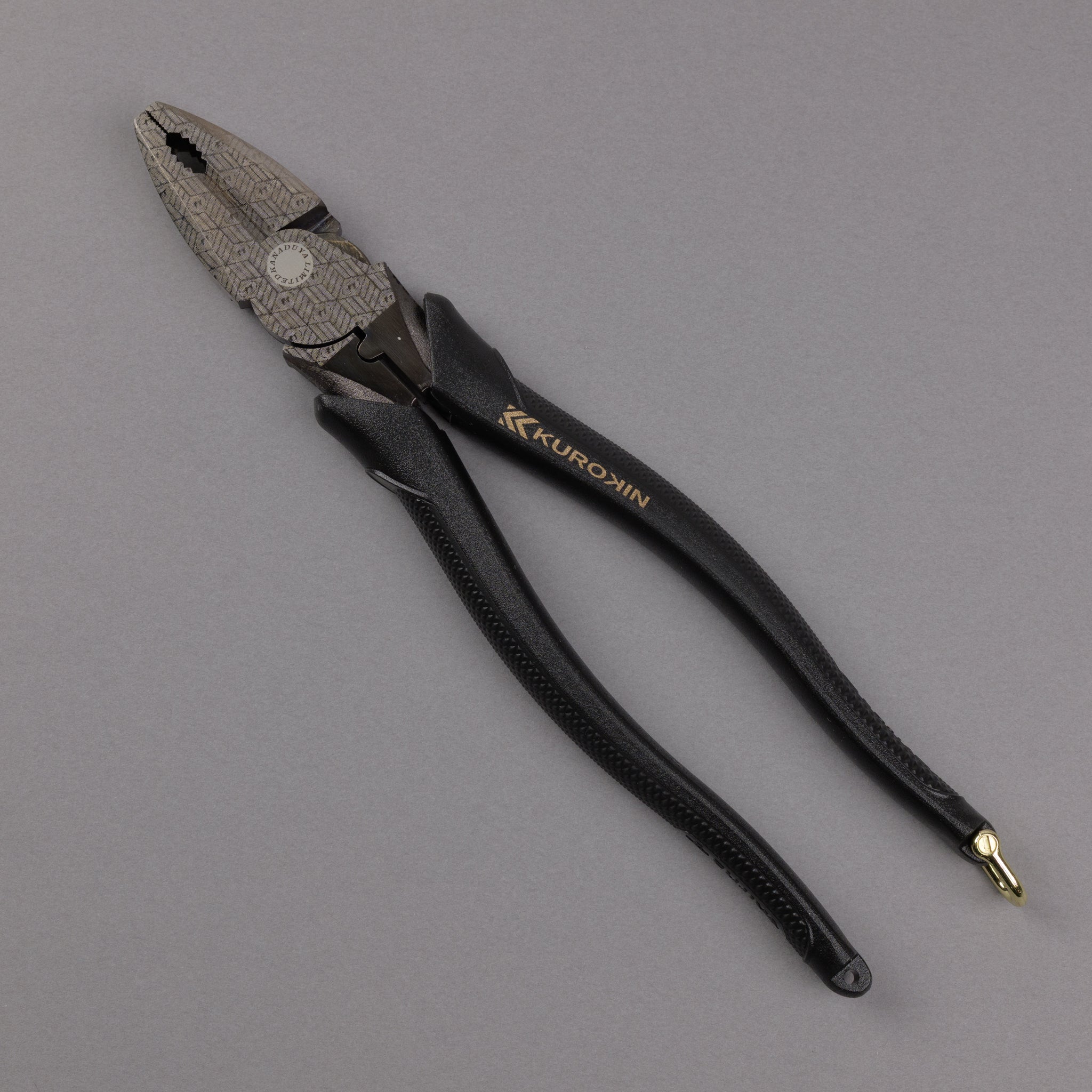 フジ矢 偏芯パワーペンチ（黒金）225mm 3000N-225BG 【金津屋商店