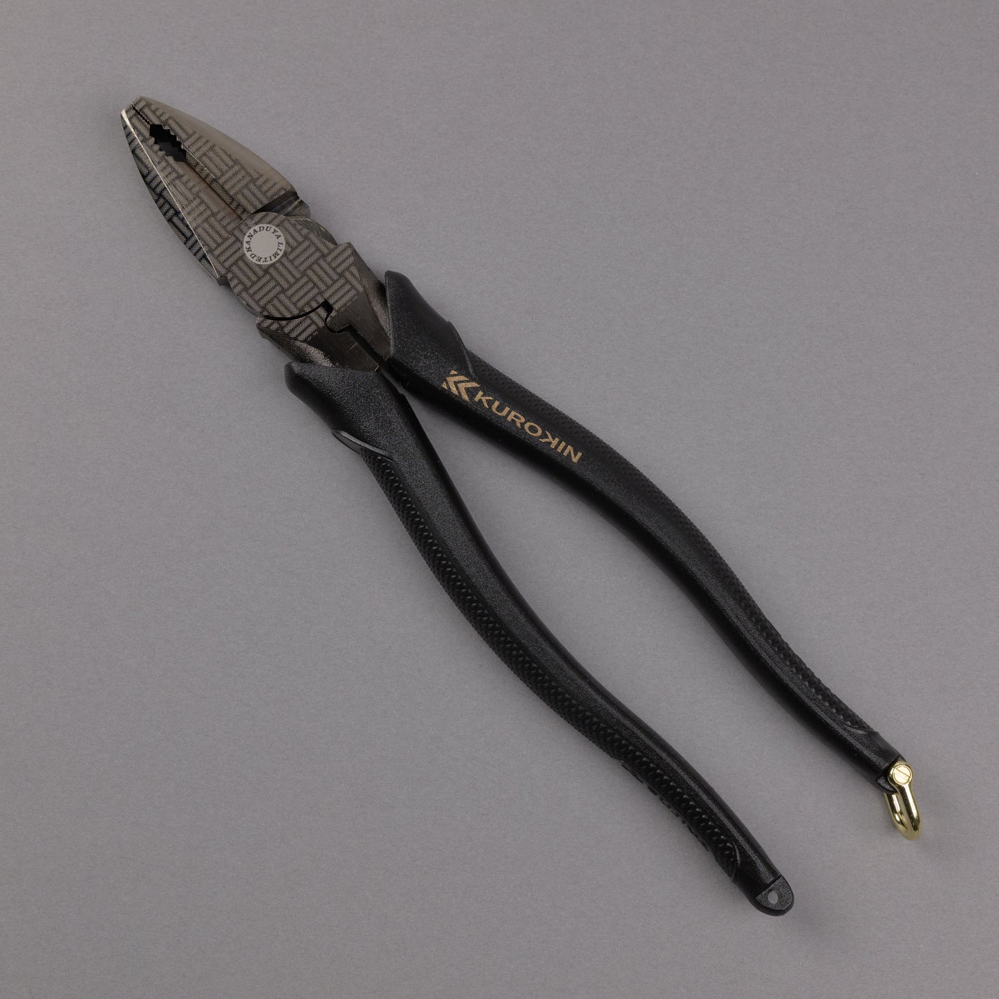 フジ矢 偏芯パワーペンチ（黒金）225mm 3000N-225BG 【金津屋商店オリジナルデザイン：三崩し】-