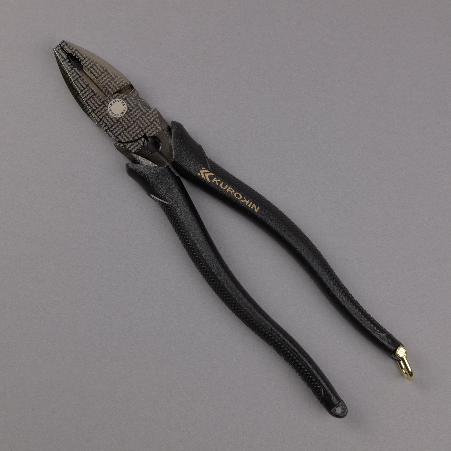 フジ矢 偏芯パワーペンチ（黒金）バリ取り機能付き 225mm 3020N-225BG 【金津屋商店オリジナルデザイン：三崩し】-