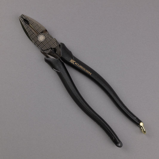 フジ矢 偏芯パワーペンチ（黒金）バリ取り機能付き 225mm 3020N-225BG 【金津屋商店オリジナルデザイン：三崩し】-