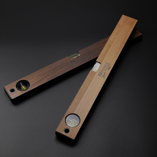 金津屋商店×エビス 磁石付 木目調レベル 450mm EK-45OAKDBM/LBM【金津屋商店オリジナルデザイン】-