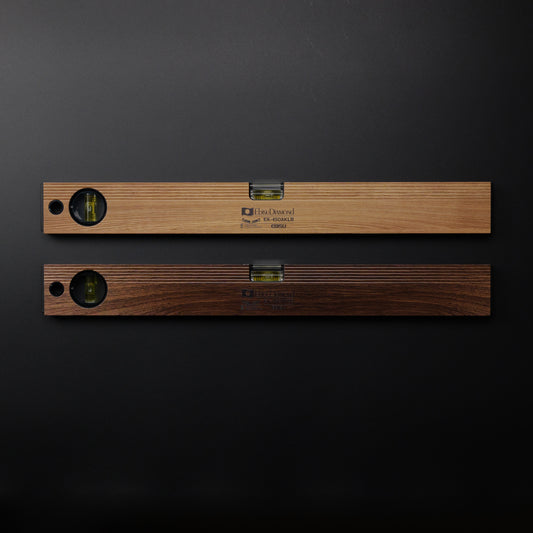 金津屋商店×エビス 磁石付 木目調レベル 450mm EK-45OAKDBM/LBM【金津屋商店オリジナルデザイン】-