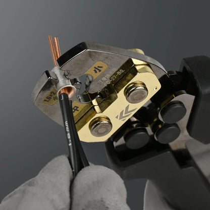 【予約商品】フジ矢 圧着⼯具 (銅線⽤‧リングスリーブ⽤)（黒金）FC-27-BG-