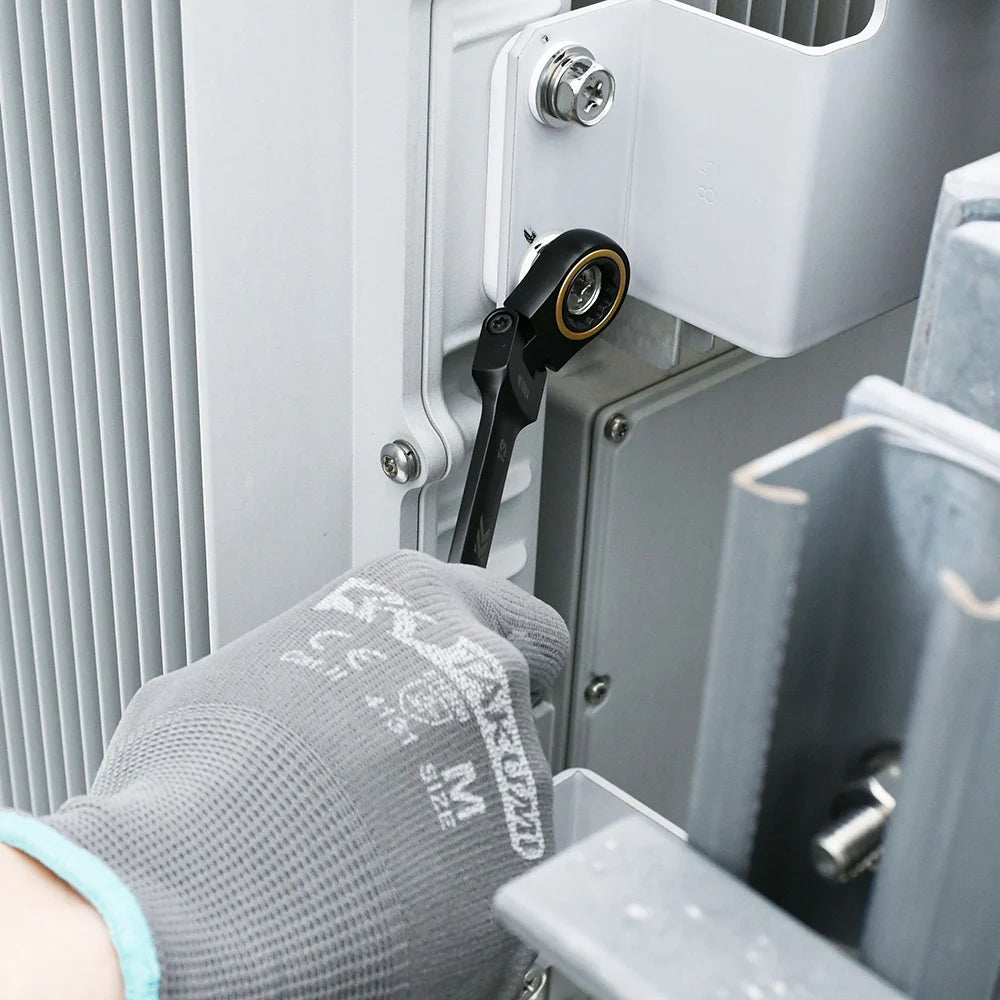 【予約商品】フジ矢 ⾸振りラチェットコンビネーションレンチ（黒金） 10mm CWL-10-BG-