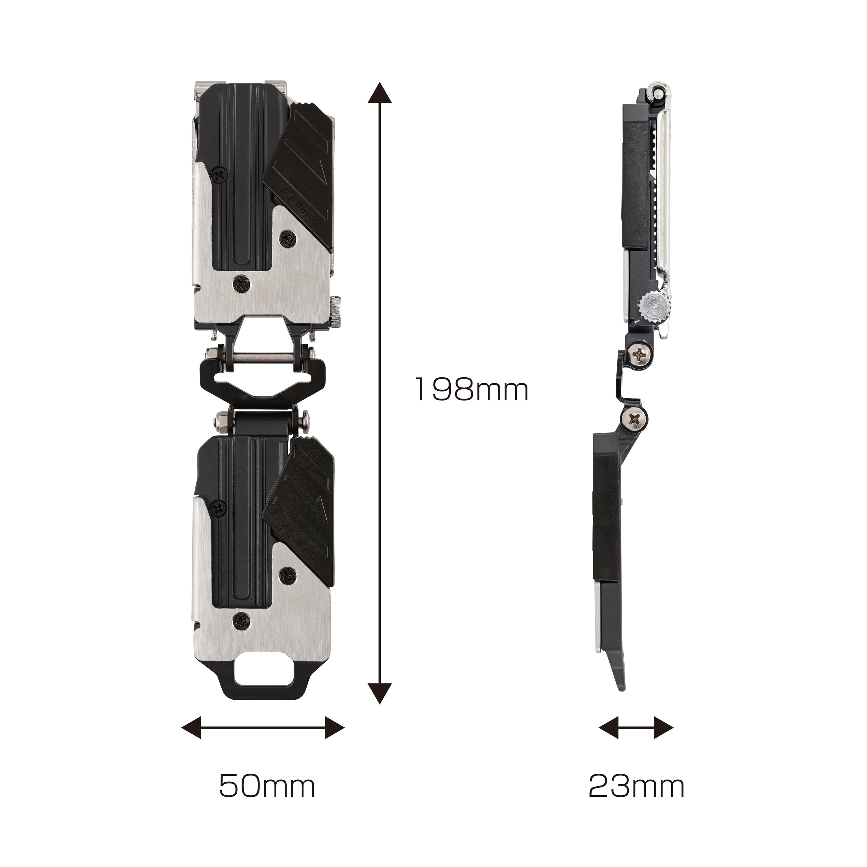 Tajima Safety Holder for Waist Belt, Metal, Top and Bottom, Right, 2 Rows,  4 Colors, Limited Edition