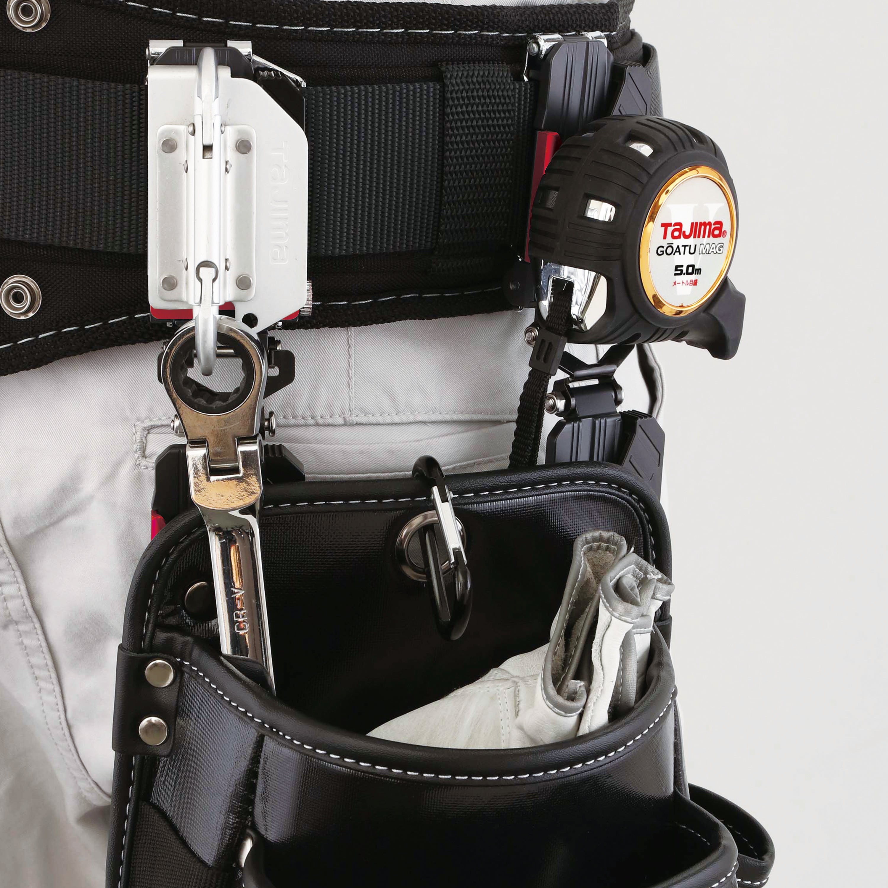 Tajima Safety Holder for Waist Belt, Metal, Top and Bottom, Right, 2 Rows,  4 Colors, Limited Edition