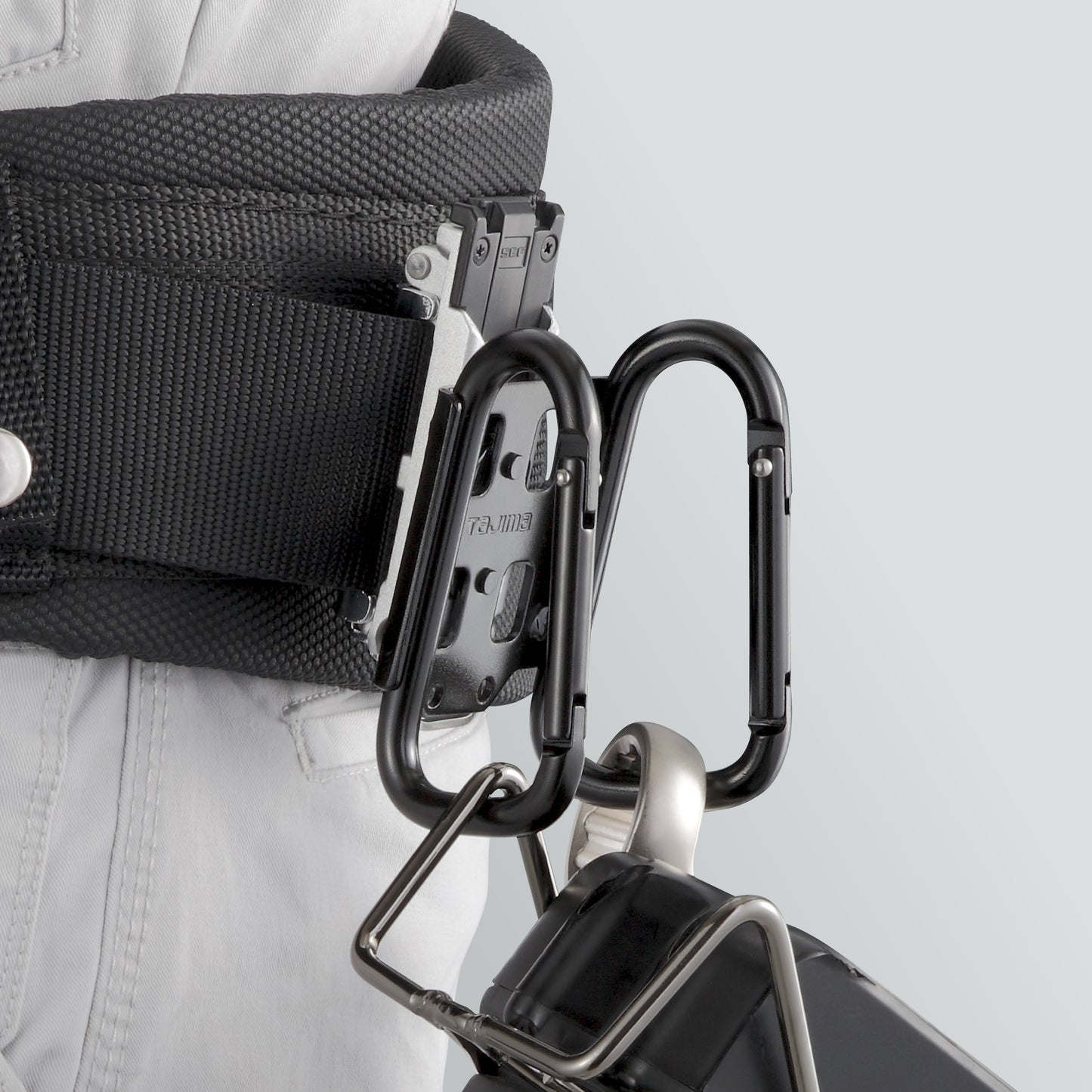 タジマ セフ着脱式工具ホルダースチール カラビナ小 ダブル SFKHI-CSW