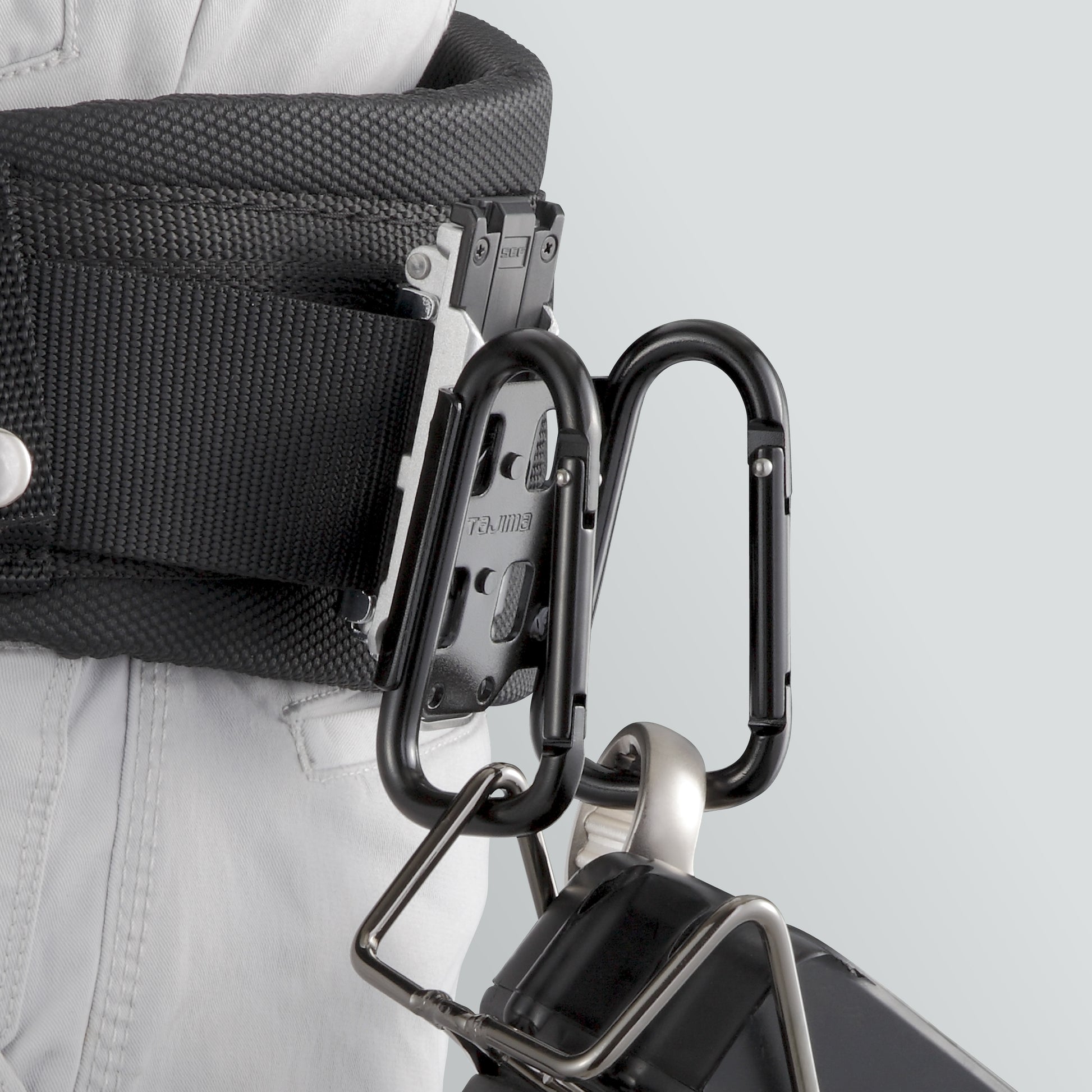 タジマ セフ着脱式工具ホルダースチール カラビナ小 ダブル SFKHI-CSW