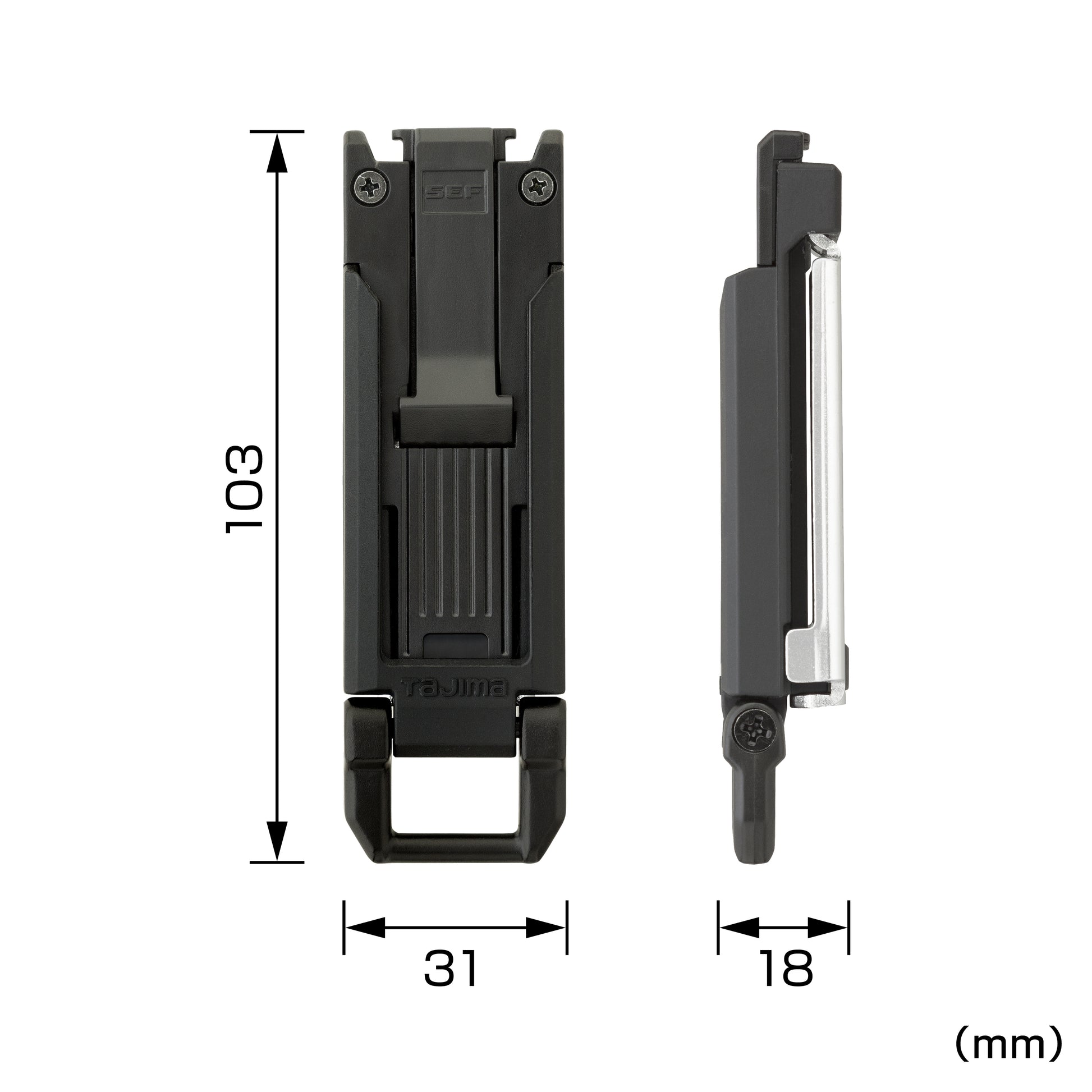 タジマ セフホルダー胴ベルト用 樹脂 スリム SF-SHLD-