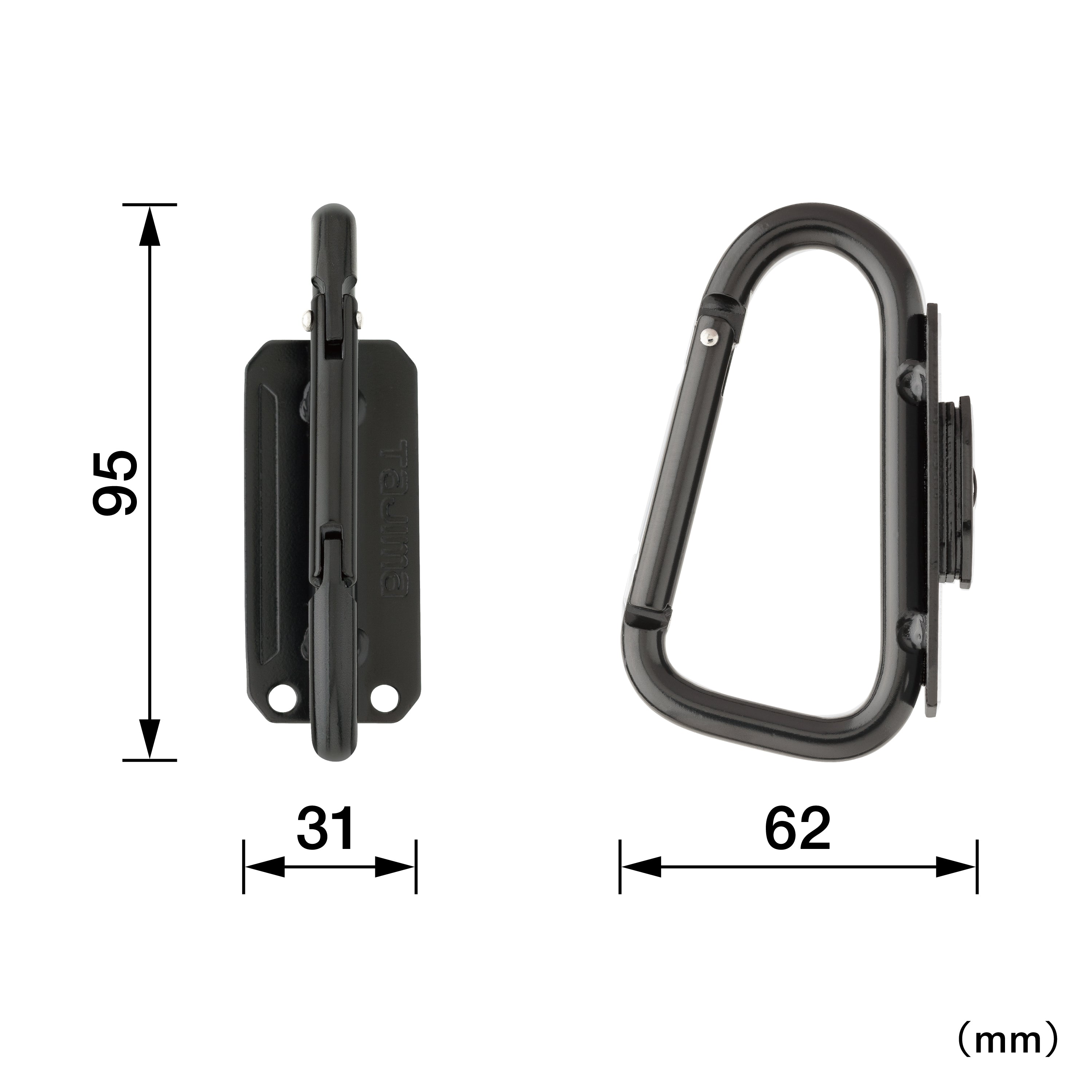 Tajima Safe Tool Holder Steel Slim Carabiner Small SFSKHI-CS