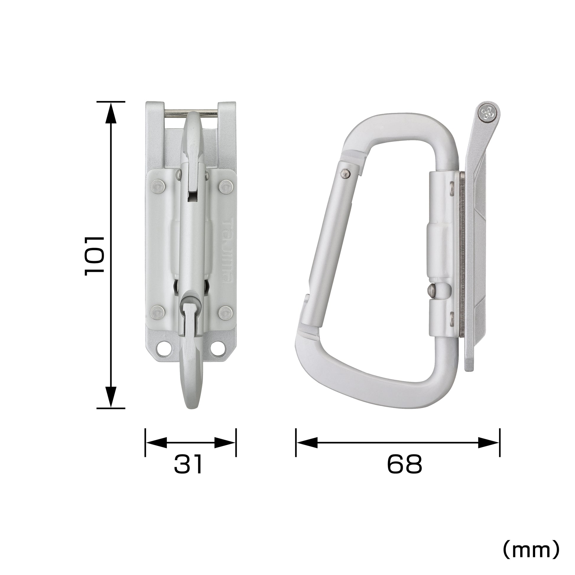 タジマ カスタムセフホルダー用工具ホルダーアルミ スリムカラビナ小 折りたたみ SFPSKHA-CSF