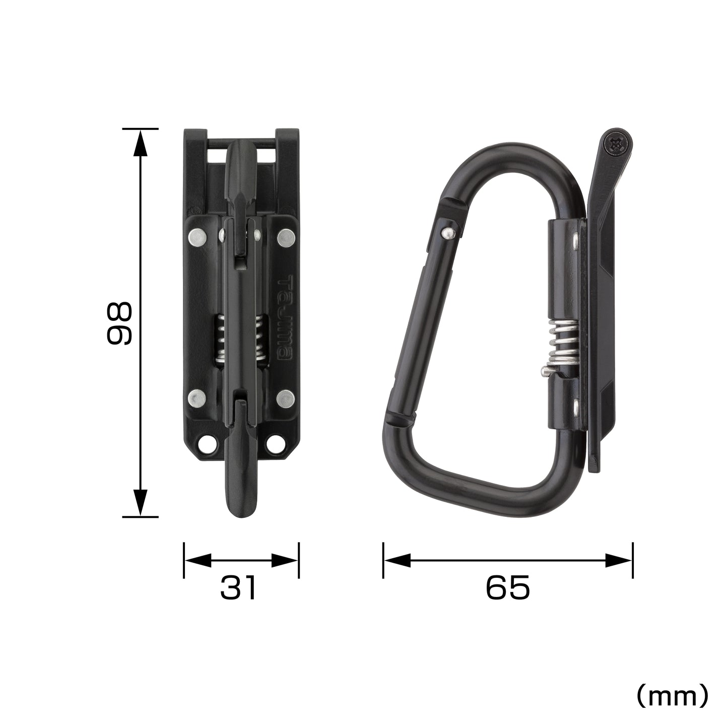 タジマ カスタムセフホルダー用工具ホルダースチール スリムカラビナ小 折りたたみ SFPSKHI-CSF-