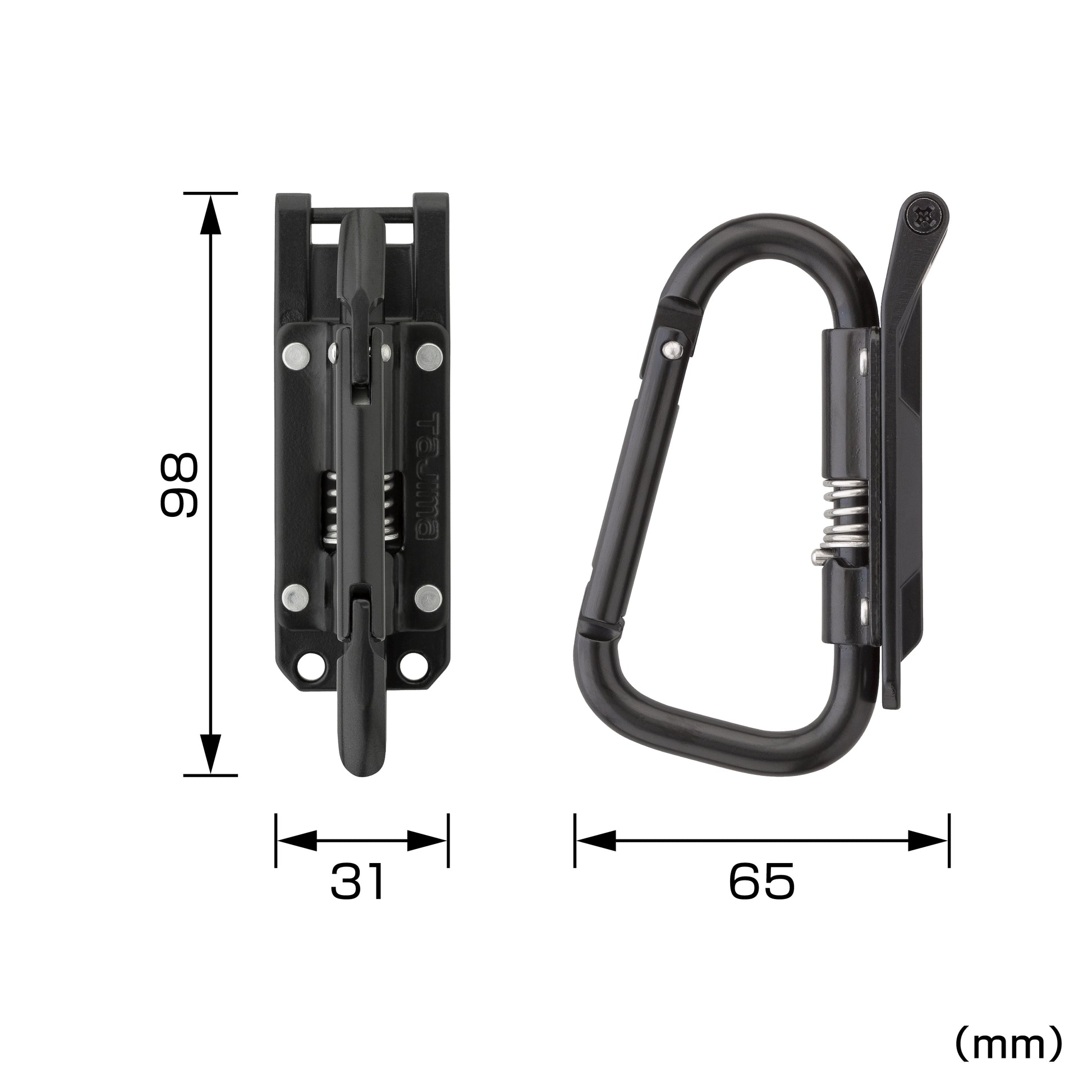 タジマ カスタムセフホルダー用工具ホルダースチール スリムカラビナ小 折りたたみ SFPSKHI-CSF-