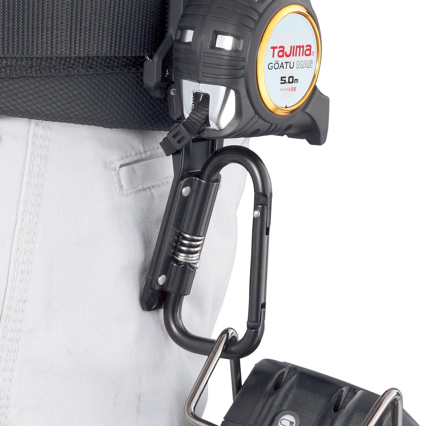 タジマ カスタムセフホルダー用工具ホルダースチール スリムカラビナ小 折りたたみ SFPSKHI-CSF-