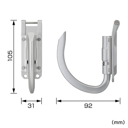 タジマ カスタムセフホルダー用工具ホルダーアルミ スリムJフック 折りたたみ SFPSKHA-JF