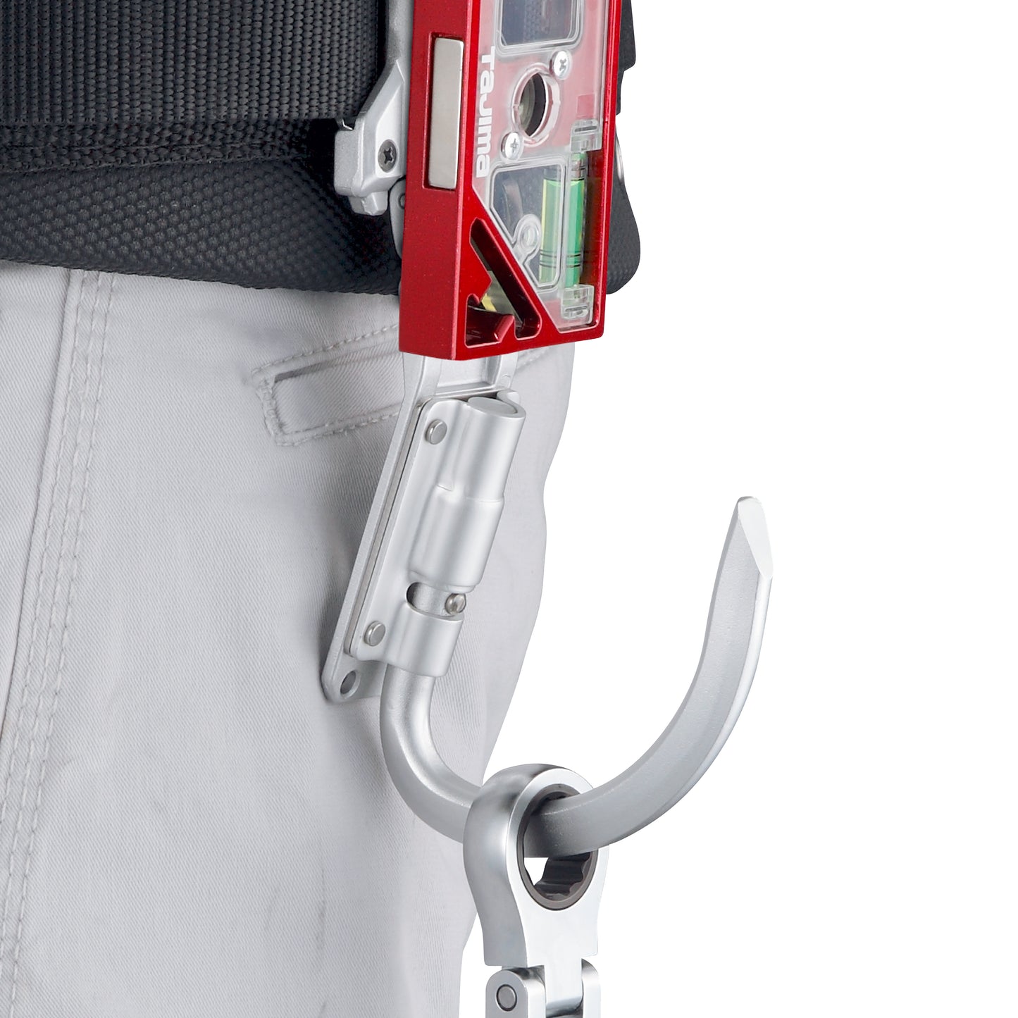 タジマ カスタムセフホルダー用工具ホルダーアルミ スリムJフック 折りたたみ SFPSKHA-JF