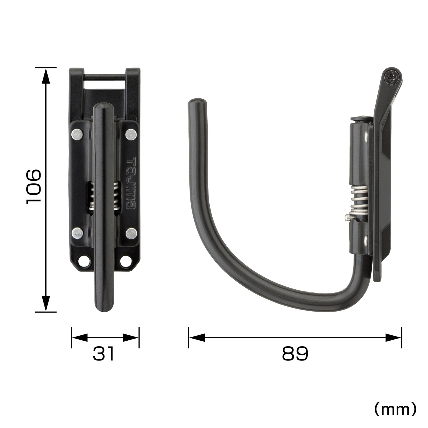 タジマ カスタムセフホルダー用工具ホルダースチール スリムJフック 折りたたみ SFPSKHI-JF