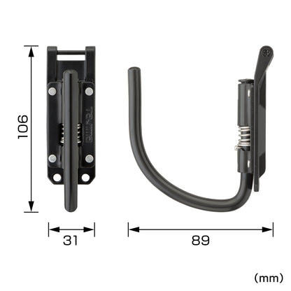 タジマ カスタムセフホルダー用工具ホルダースチール スリムJフック 折りたたみ SFPSKHI-JF