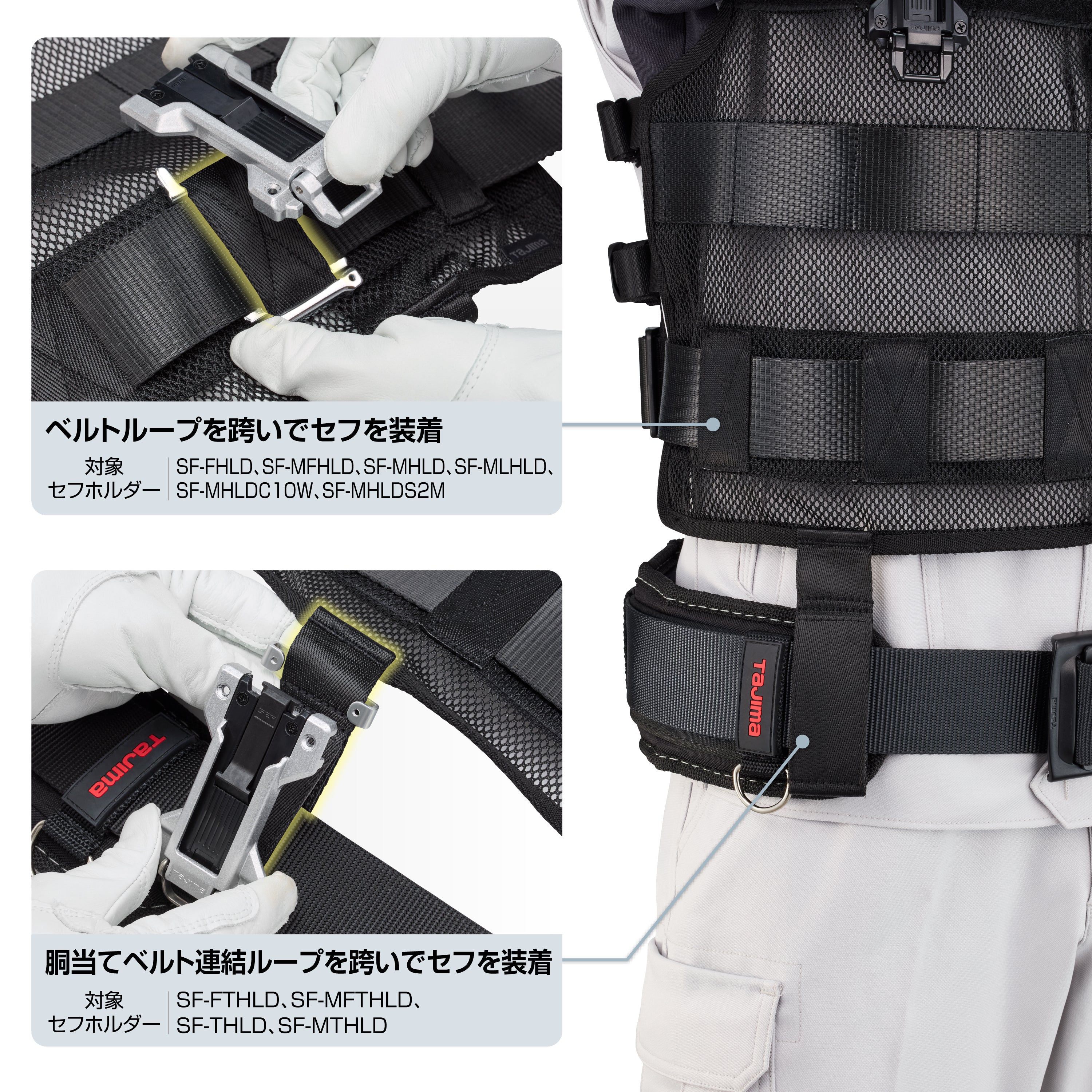 タジマ 着脱セフベスト(セフホルダー樹脂フィット付) M/L
