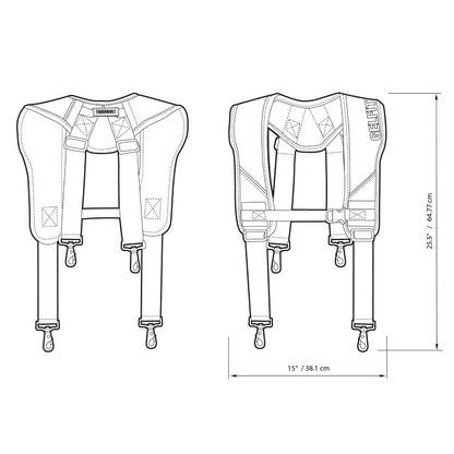 TOUGHBUILT GelFit プロフェッショナルパッドサスペンダー TB-CT-51G