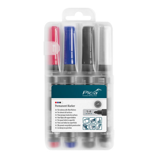 Pica-Classic パーマネントマーカー 4色セット 1-4mm 520/04-