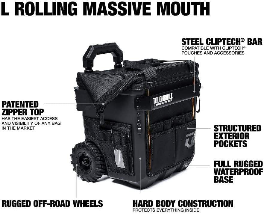 TOUGHBUILT ウィール付きローリングマッシブマウスバッグ（L） TB-CT-61-14-