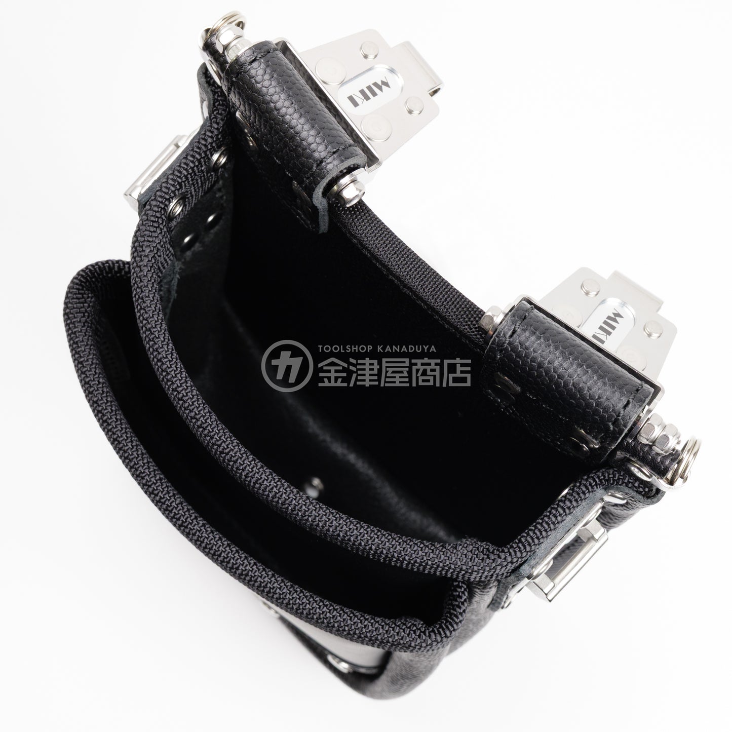 MIKI 本革2段腰袋 エンボス加工革・スイングタイプ SPH-BM2S-