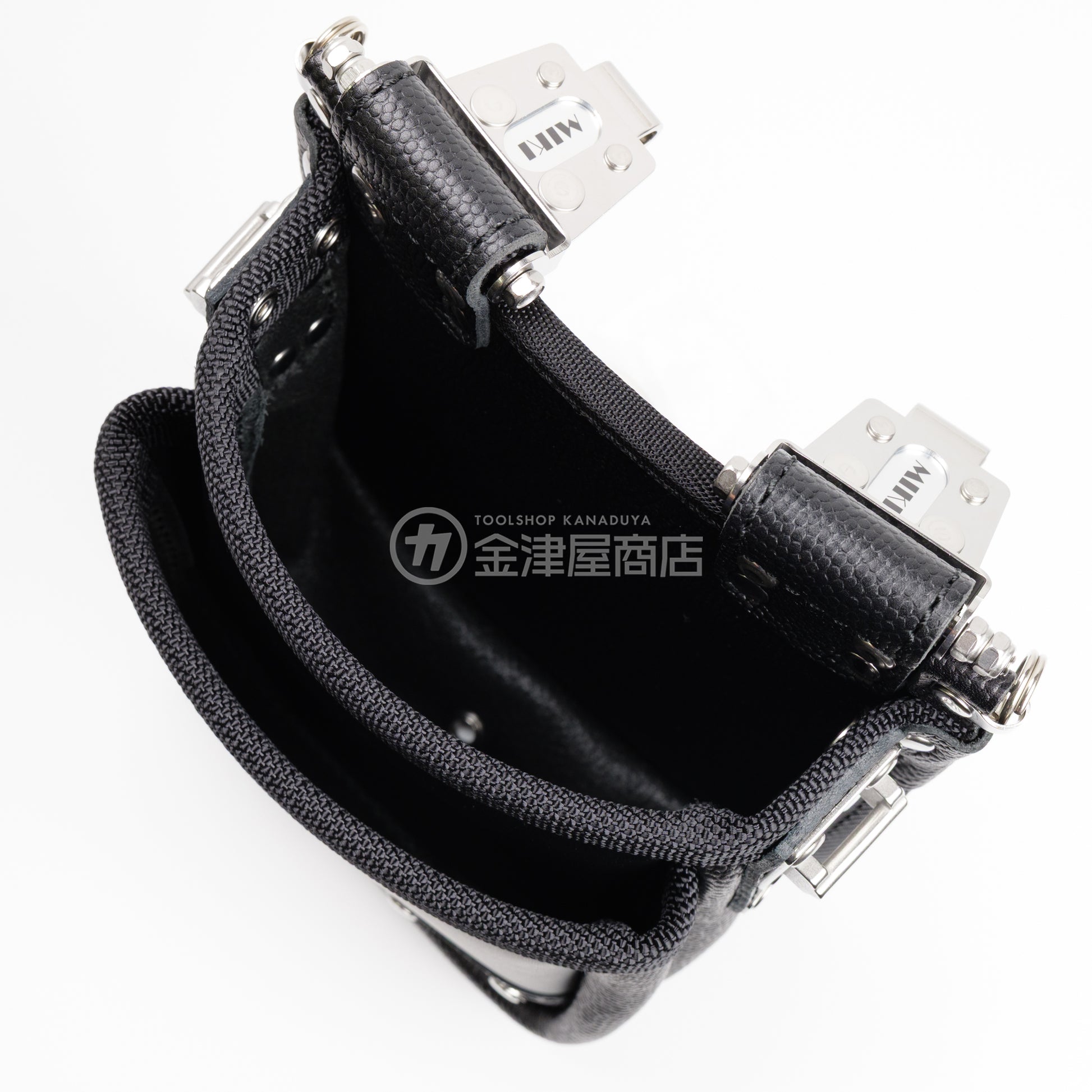 MIKI 本革2段腰袋 エンボス加工革・スイングタイプ SPH-BM2S-