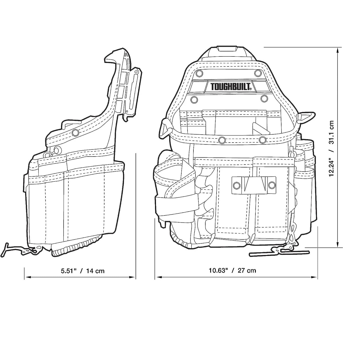 TOUGHBUILT マスターエレクトリカン ポーチ&ショルダー TB-CT-114-