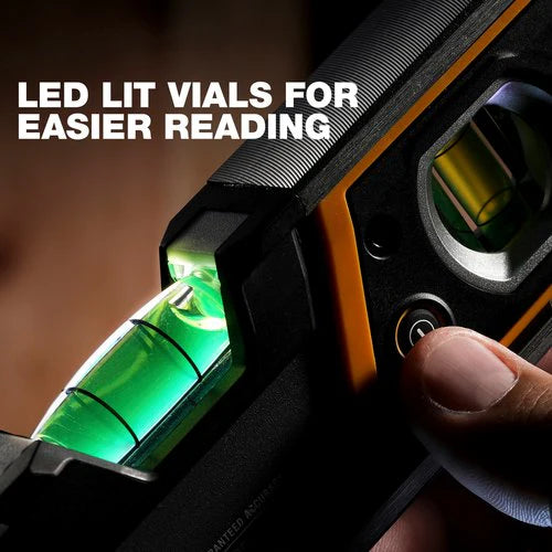 TOUGHBUILT 9in LEDマグネット水平器 TB-H2-L-9LH-M-