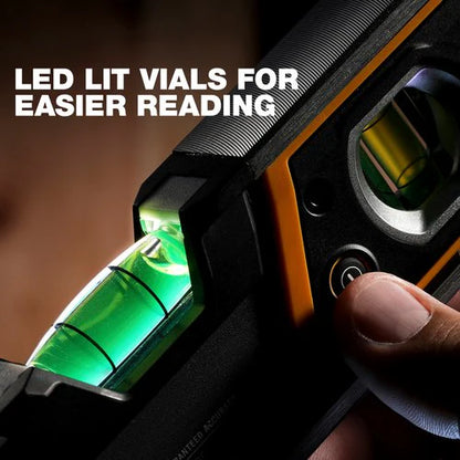 TOUGHBUILT 9in LEDマグネット水平器 TB-H2-L-9LH-M-