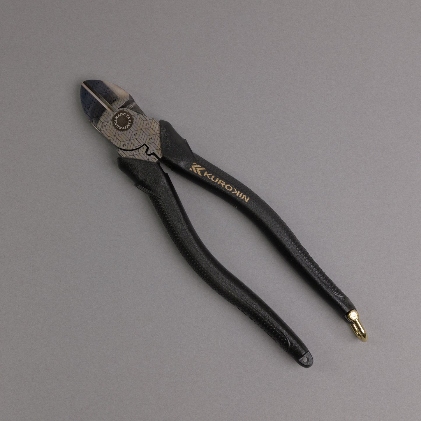フジ矢 偏芯強力ニッパ（黒金）175mm 700N-175BG【金津屋商店オリジナルデザイン：亀甲網代】-