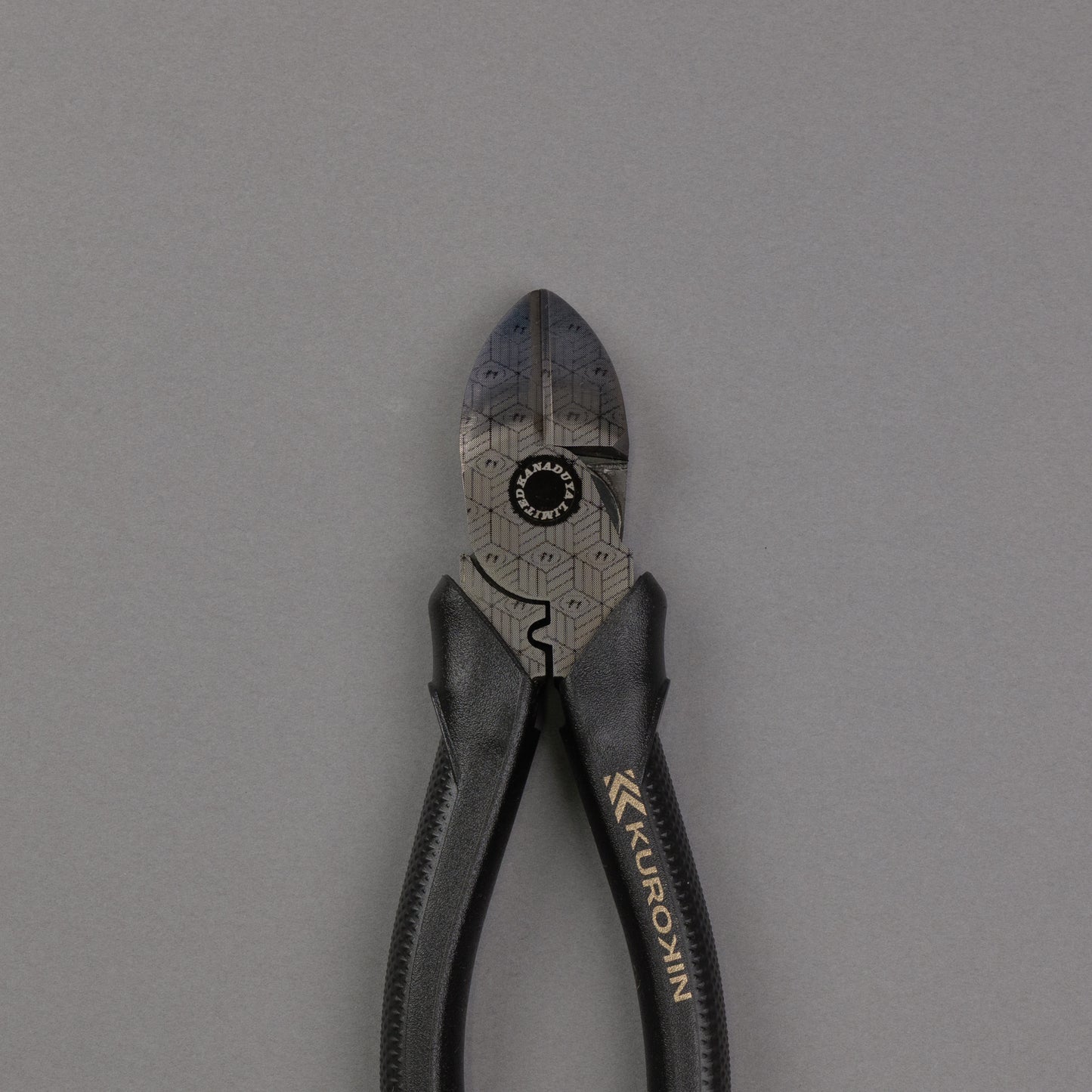 フジ矢 偏芯強力ニッパ（黒金）175mm 700N-175BG【金津屋商店オリジナルデザイン：亀甲網代】-