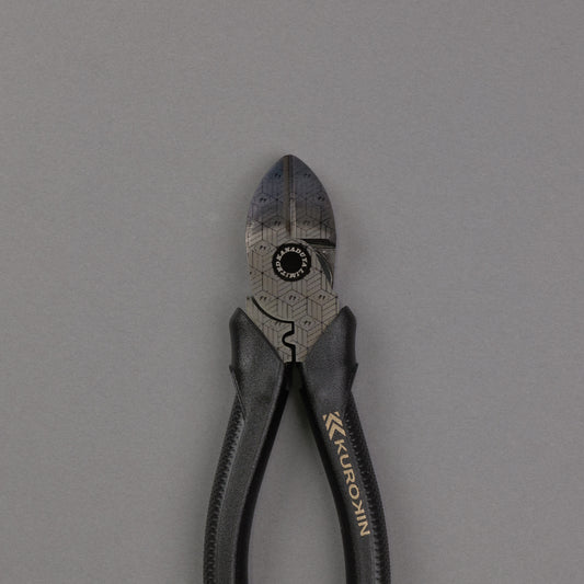 フジ矢 偏芯強力ニッパ（黒金）175mm 700N-175BG【金津屋商店オリジナルデザイン：亀甲網代】-