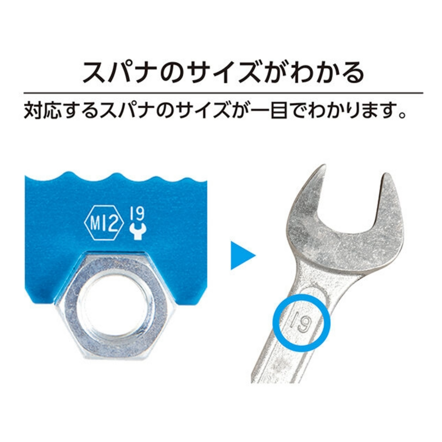 シンワ ボルト・ナットゲージ アルミ製ブルー/ブラック