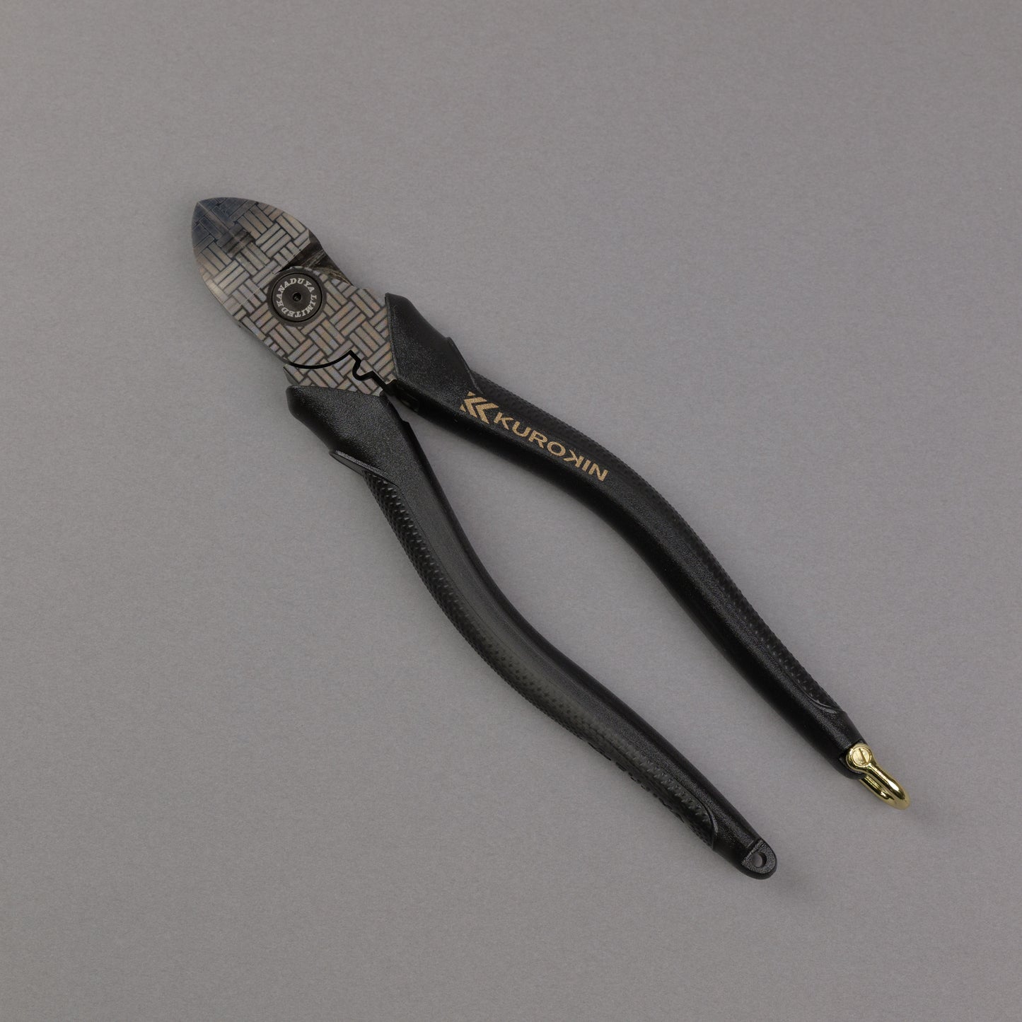 フジ矢 電工名人偏芯薄刃ニッパ（黒金）175mm 7700N-175BG【金津屋商店オリジナルデザイン：三崩し】-