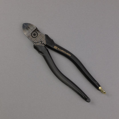 フジ矢 電工名人偏芯薄刃ニッパ（黒金）175mm 7700N-175BG【金津屋商店オリジナルデザイン：三崩し】-