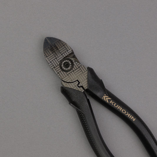 フジ矢 電工名人偏芯薄刃ニッパ（黒金）175mm 7700N-175BG【金津屋商店オリジナルデザイン：三崩し】-