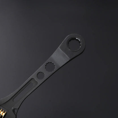 フジ矢 ギア付モンキーレンチ（黒金）FGL-38-BG-