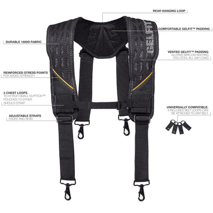 TOUGHBUILT GelFit プロフェッショナルパッドサスペンダー TB-CT-51G