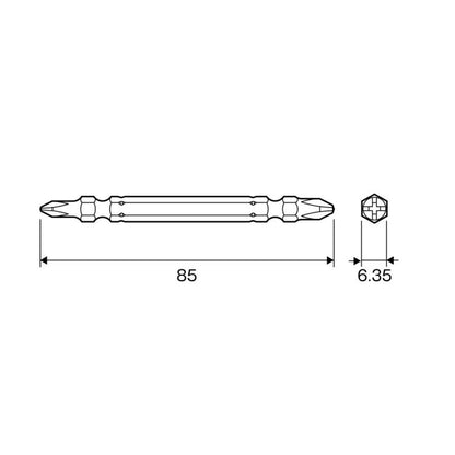 ANEX ダイヤモンドビット(2サイズコンビ) ADPM-1285/ADPM-1213-